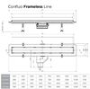 Душевой лоток Pestan Confluo Frameless Line 850