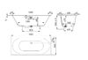 Ванна Salini ORNELLA AXIS KIT 180x80 материал S-Sense 103511M покрытие Матовое