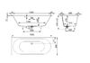 Ванна Salini ORNELLA AXIS KIT OVAL 180x80 материал S-Sense 103511M покрытие Матовое