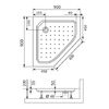 Душевой поддон трапеция RGW STYLE-TR 90х90