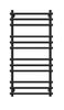 Полотенцесушитель Secado Турин + 120/40/50, электрический R, ЧЕРНЫЙ МАТОВЫЙ
