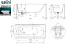 Ванна Salini ORNELLA KIT 180x80 материал S-Sense 102412M покрытие Матовое