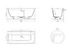 Ванна Salini ORLANDA AXIS 180x80 материал S-Sense 103212G покрытие Глянцевое