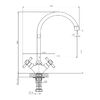 Смеситель для кухни DECOROOM DR51 (DR51028-Blue)