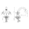 Смеситель для умывальника DECOROOM DR51 (DR51011-White)