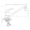 Смеситель для кухни DECOROOM DR71 (DR71018)