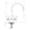 Смеситель для кухни DECOROOM DR51 (DR51028-Black)