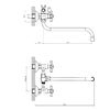 Смеситель для ванны DECOROOM DR51 (DR51045-Black)