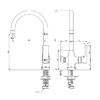 Смеситель для кухни Lemark Ursus с подключением к фильтру (LM7261BL)