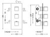 Душевая система встроенная с термостатом Timo Tetra-thermo (SX-0199/17SM) золото матовое