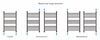 Полотенцесушитель водяной Сунержа Флюид+ 800х500 цвет Сатин