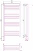 Полотенцесушитель электрический Сунержа Богема с полкой 3.0 1000х500 / МЭМ левый цвет Тёмный титан муар