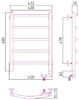 Полотенцесушитель электрический Сунержа Галант 2.0 600х400 МЭМ правый цвет Сатин