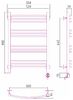 Полотенцесушитель электрический Стилье Формат 10 ТП 800х500 (3+3+3+3) Г16 цвет Хром