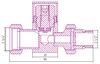 Вентиль Сунержа прямой под шестигранник G 1/2