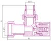 Вентиль Сунержа угловой под шестигранник G 1/2