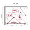 Душевой уголок BelBagno ALBANO-ASH-1-100/80-C-Cr, стекло Прозрачное
