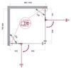 Душевой уголок BelBagno KRAFT-AH-22-100/80-C-Cr-L, стекло Прозрачное