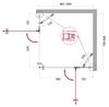 Душевой уголок BelBagno KRAFT-AH-22-100/80-C-Cr-R, стекло Прозрачное