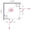 Душевой уголок BelBagno KRAFT-AH-22-120/80-C-Cr-L, стекло Прозрачное