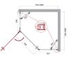 Душевой уголок BelBagno KRAFT-P-1-100-C-Cr-L, стекло Прозрачное