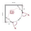 Душевой уголок BelBagno KRAFT-R-2-90-C-Cr, стекло Прозрачное