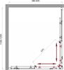 Душевой уголок BelBagno SELA-AH-2-120/80-P-Cr, стекло Матовое