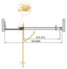 Душевая дверь CEZARES SLIDER-B-1-70/80-GRIGIO-Cr стекло тонированное, регулировка 70-80 см