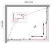 Душевой уголок BelBagno UNIQUE-AH-2-100/115-75/90-P-Cr, 100х80 стекло Матовое