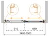 Стеклянная шторка на ванну Cezares TANDEM-SOFT-VF-2-160/145-P-Cr стекло, матовое