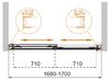 Стеклянная шторка на ванну Cezares TANDEM-SOFT-VF-2-190/145-P-Cr стекло, матовое