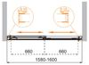 Стеклянная шторка на ванну Cezares TANDEM-SOFT-VF-2-190/145-P-Cr стекло, матовое