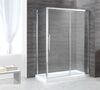 Душевой уголок CEZARES LUX-SOFT-W-AH-1-150/90-C-Cr-IV профиль хром, стекло прозрачное 150x90 см