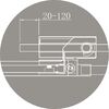 Душевой уголок CEZARES SLIDER-AH-2-70/80-90/100-BR-NERO профиль черный, стекло тонированное 70-80x90-100 см