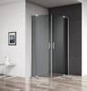 Душевой уголок CEZARES SLIDER-R-2-80/90-Grigio-Cr профиль хром, стекло тонированное 80-90x80-90 см