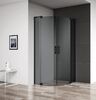 Душевой уголок CEZARES SLIDER-R-2-80/90-GRIGIO-NERO профиль черный, стекло тонированное 80-90x80-90 см