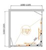 Душевой уголок CEZARES MOLVENO-AH-22-120/110-P-Cr профиль хром, стекло матовое 120x110 см