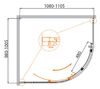 Душевой уголок Cezares MOLVENO-RH-1-110/100-C-Cr-IV, стекло прозрачное