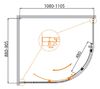 Душевой уголок CEZARES MOLVENO-RH-1-110/90-C-Cr-IV профиль хром, стекло прозрачное 110x90 см