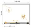 Душевой уголок CEZARES STYLUS-SOFT-AH-1-120/80-C-Cr профиль хром, стекло прозрачное 120x80 см