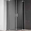 Душевой уголок CEZARES SLIDER-R-2-80/90-Grigio-Cr профиль хром, стекло тонированное 80-90x80-90 см