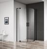 Душевой уголок CEZARES SLIDER-R-2-90/100-C-NERO профиль черный, стекло прозрачное 90-100x90-100 см