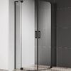 Душевой уголок CEZARES SLIDER-R-2-90/100-C-NERO профиль черный, стекло прозрачное 90-100x90-100 см