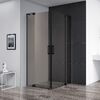 Душевой уголок CEZARES SLIDER-AH-2-70/80-90/100-BR-NERO профиль черный, стекло тонированное 70-80x90-100 см