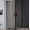 Душевой уголок CEZARES SLIDER-AH-2-70/80-90/100-BR-NERO профиль черный, стекло тонированное 70-80x90-100 см