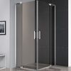 Душевой уголок CEZARES SLIDER-A-2-80/90-BR-Cr профиль хром, стекло тонированное 80-90x80-90 см