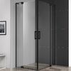 Душевой уголок CEZARES SLIDER-A-2-80/90-C-NERO профиль черный, стекло прозрачное 80-90x80-90 см