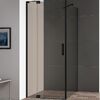 Душевой уголок CEZARES SLIDER-AH-1-100-70/80-BR-NERO профиль черный, стекло тонированное 70-80x100 см