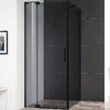 Душевой уголок CEZARES SLIDER-AH-1-100-90/100-GRIGIO-NERO профиль черный, стекло тонированное 90-100x100 см