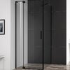 Душевой уголок CEZARES SLIDER-AH-1-80-90/100-C-NERO профиль черный, стекло прозрачное 90-100x80 см